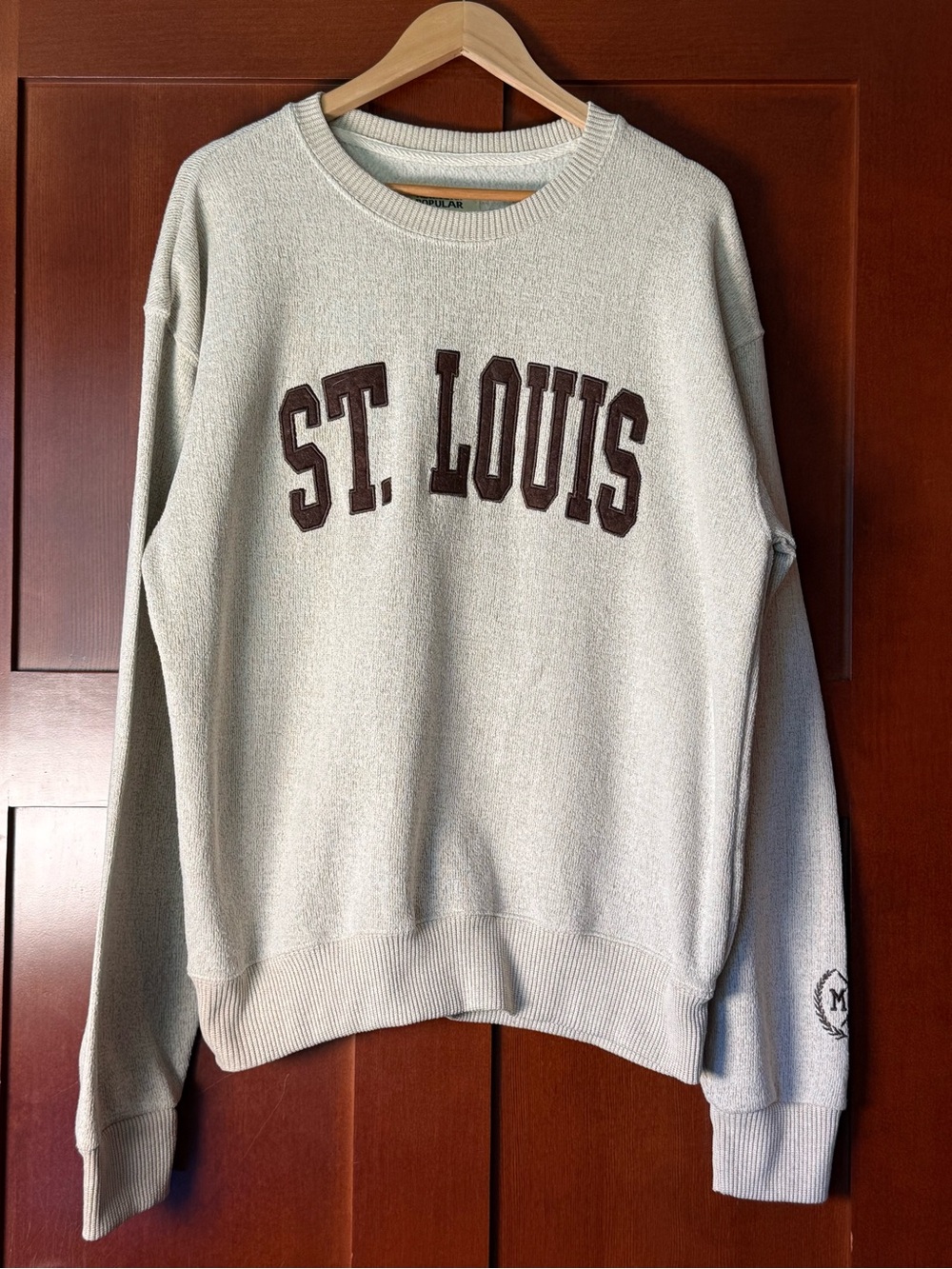 New York Popular St. Louis Crewneck Varsity Style Embroidered Sweatshirt XXL
